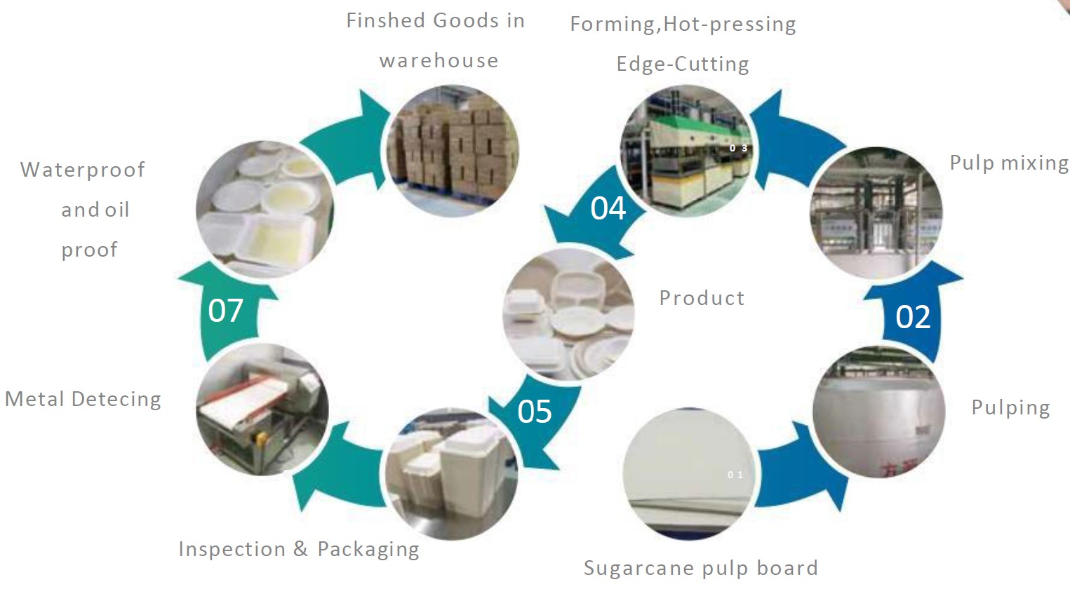 植纖餐盒生產流程